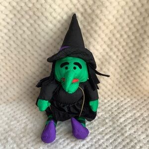 Cute Witch Plush 9in Halloween Plush Green Face Purple Shoes 🧙🏼‍♀️
